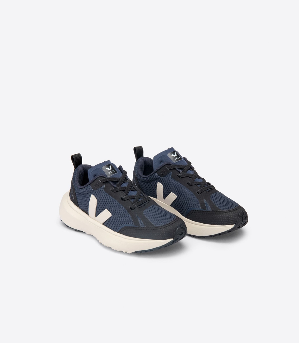 Kids' Veja Canary Alveomesh Running Shoes Navy Black | IYW017256